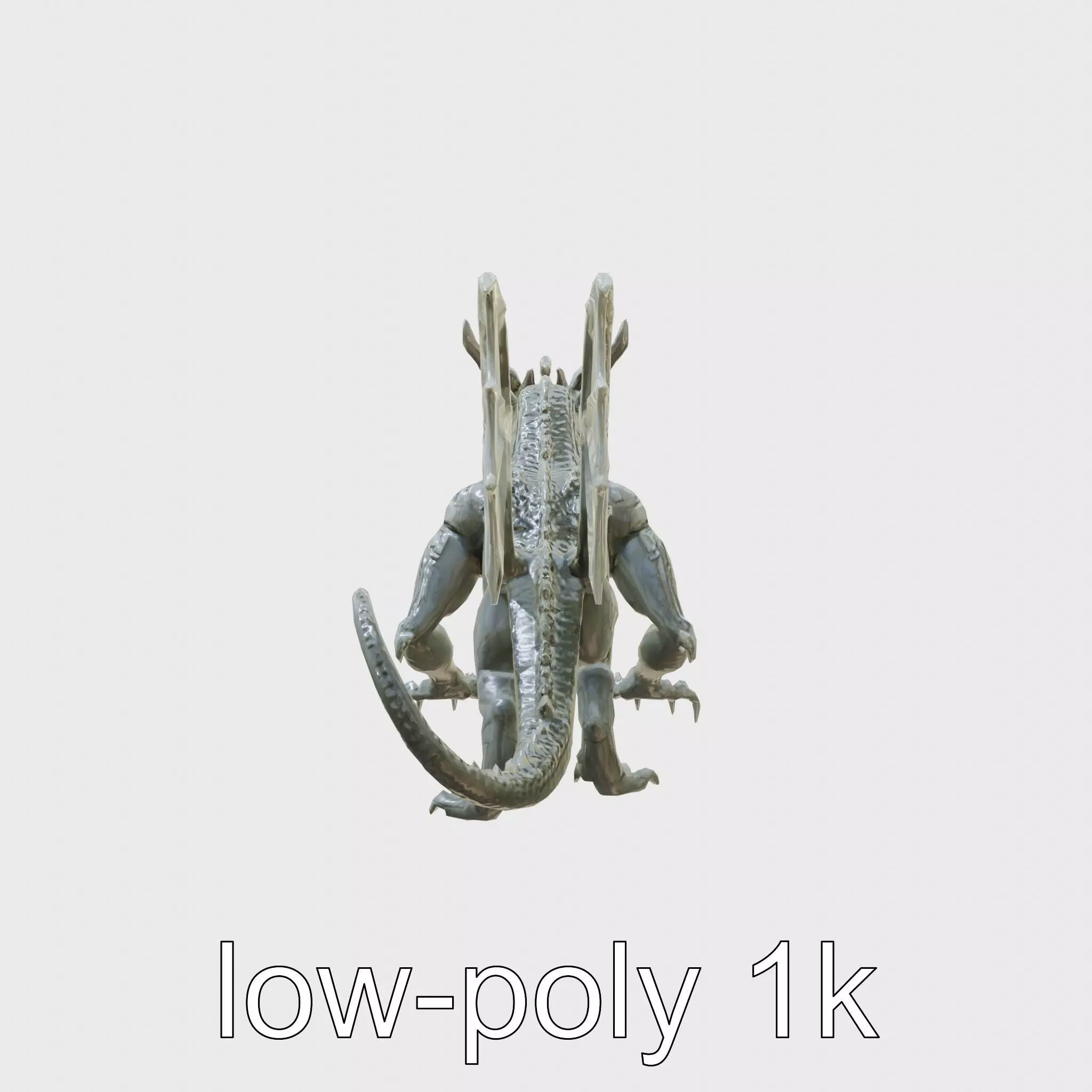 Shadow Dragon 3D Model with Darkness Manipulation Low-poly 3D model_0