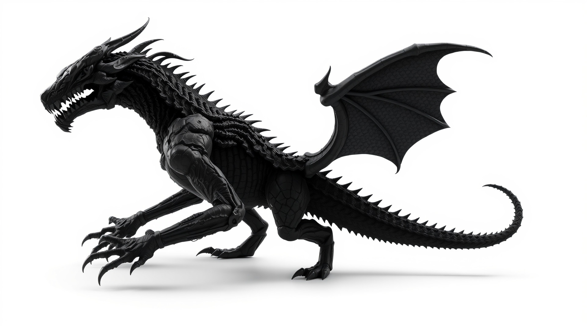 Shadow Dragon 3D Model with Darkness Manipulation Low-poly 3D model_3