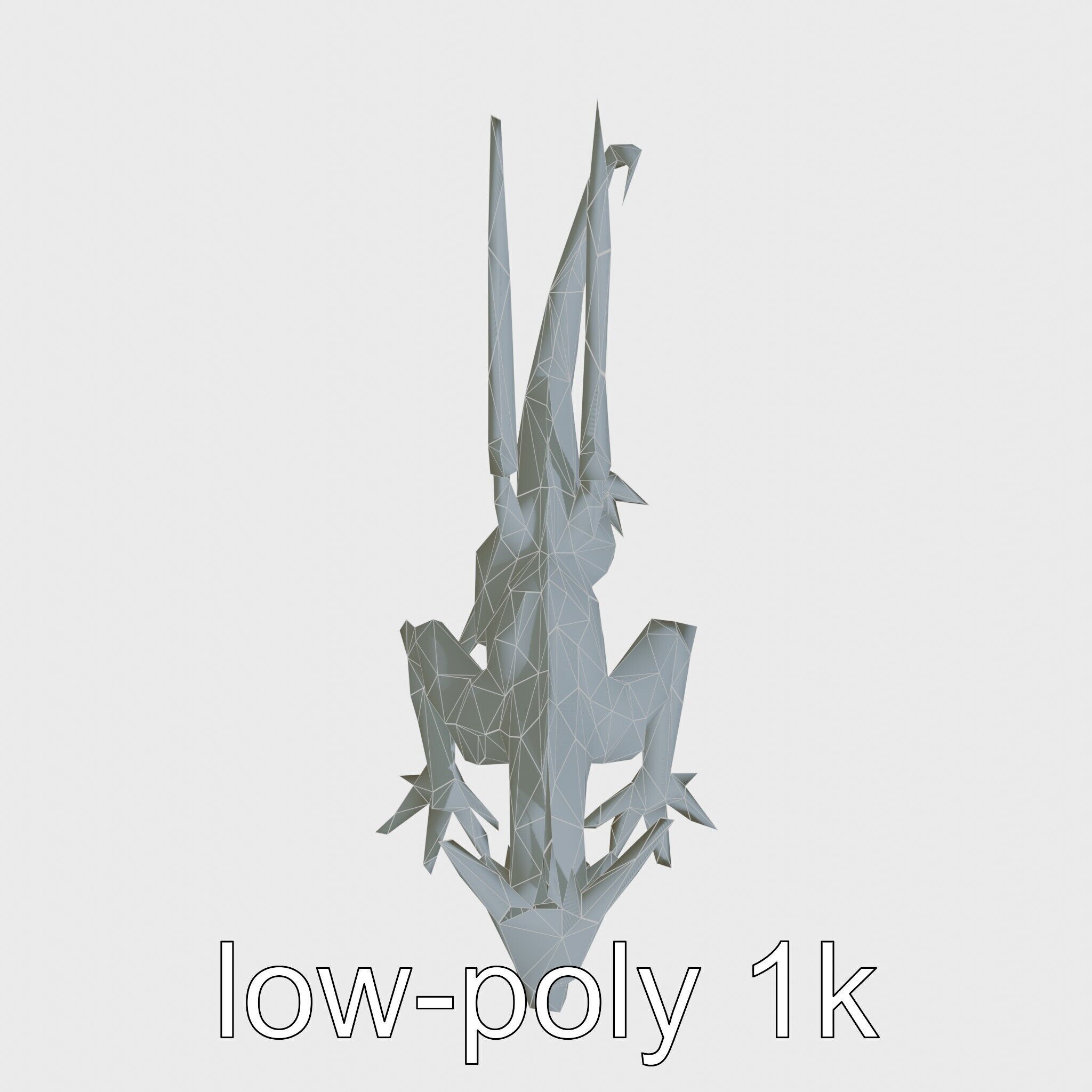 Shadow Dragon 3D Model with Darkness Manipulation Low-poly 3D model_21