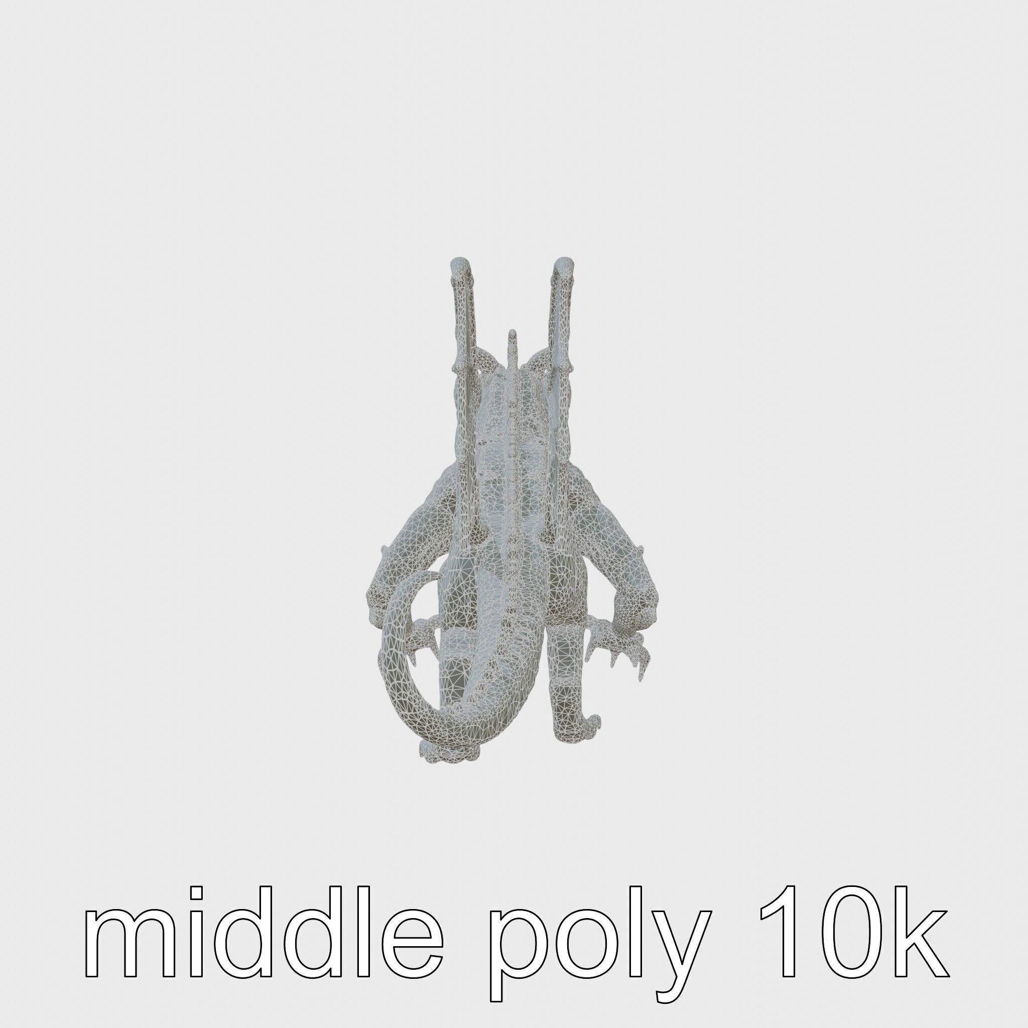 Shadow Dragon 3D Model with Darkness Manipulation Low-poly 3D model_5