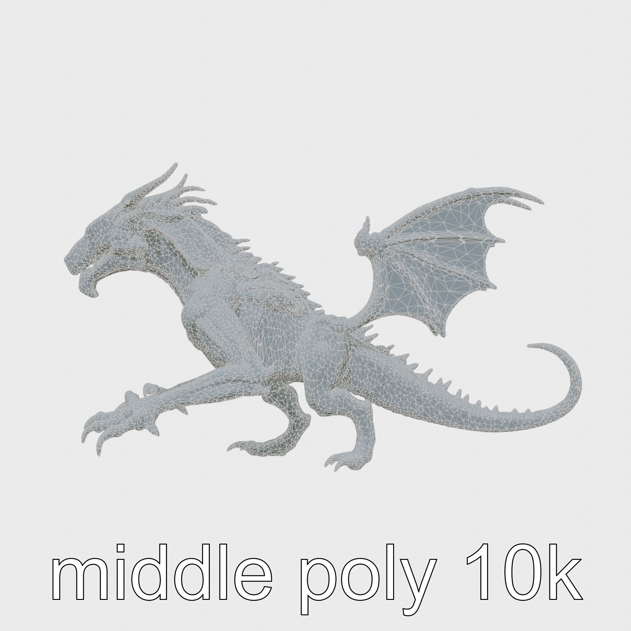 Shadow Dragon 3D Model with Darkness Manipulation Low-poly 3D model_29