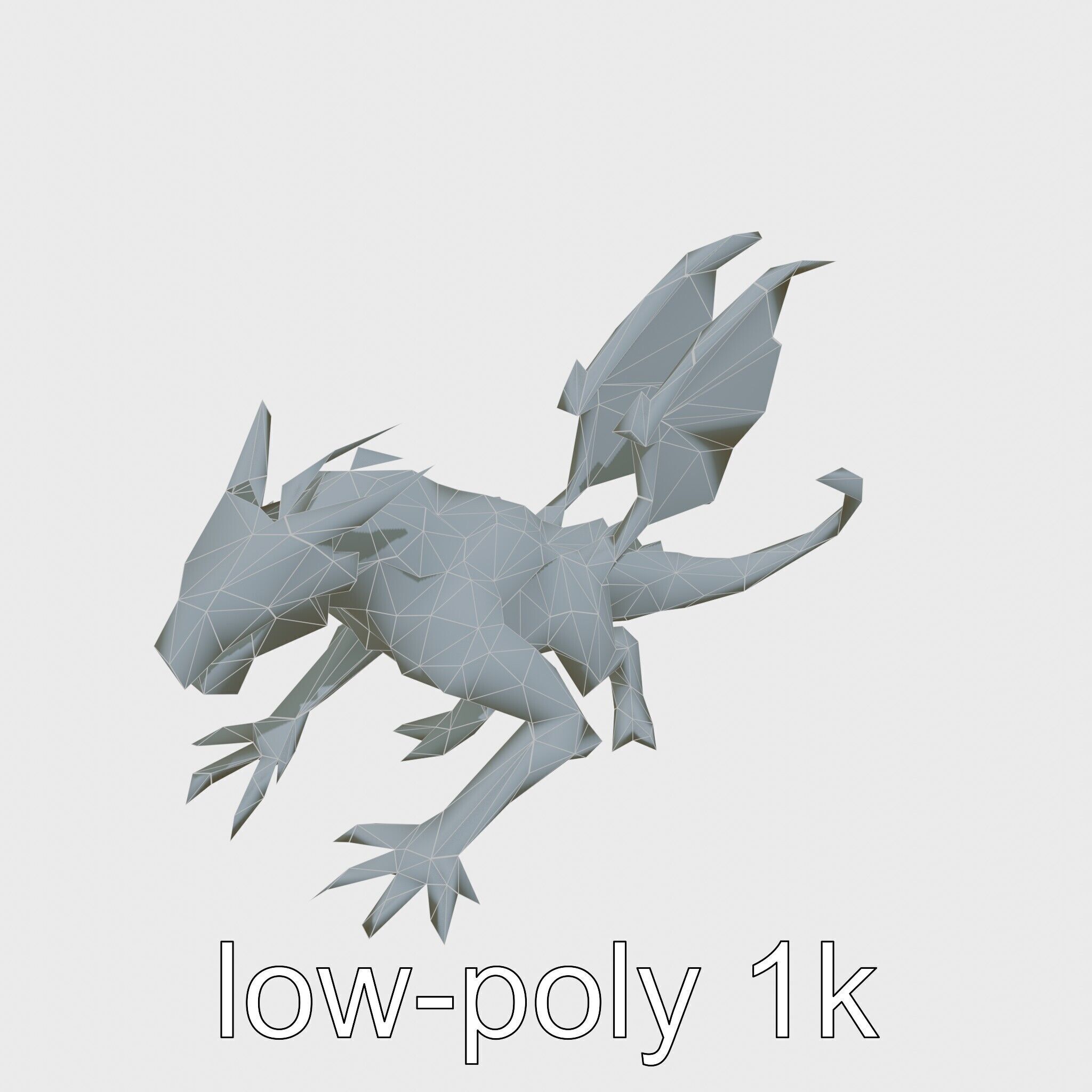Shadow Dragon 3D Model with Darkness Manipulation Low-poly 3D model_23