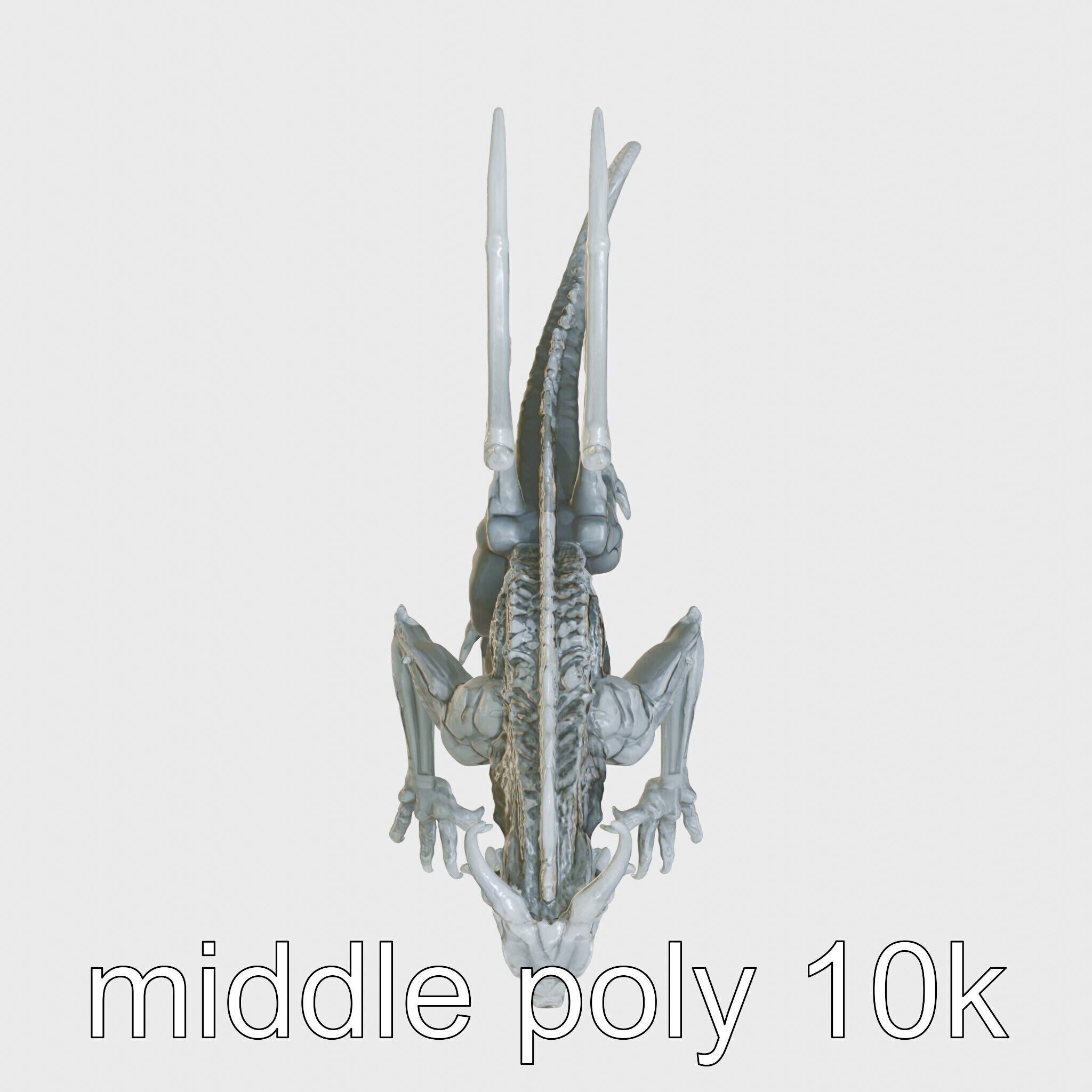 Shadow Dragon 3D Model with Darkness Manipulation Low-poly 3D model_11