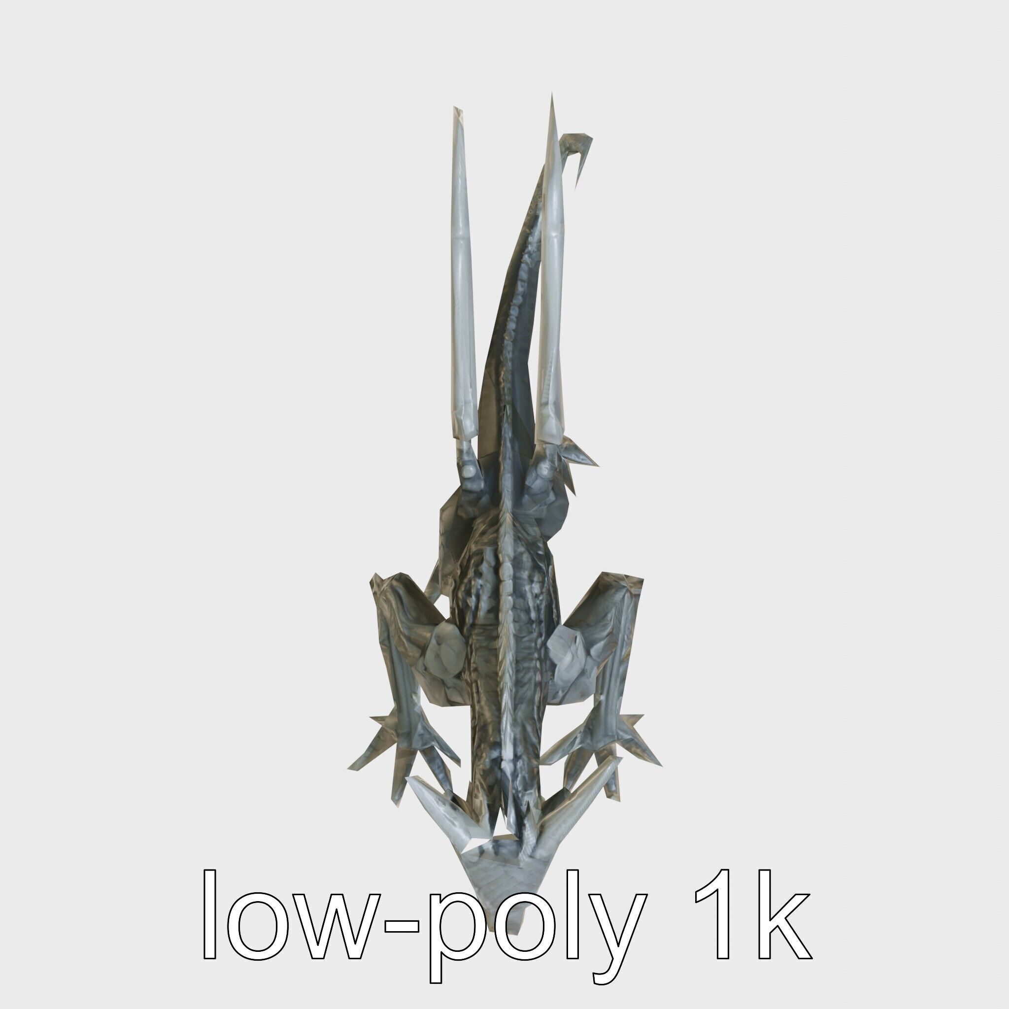 Shadow Dragon 3D Model with Darkness Manipulation Low-poly 3D model_19