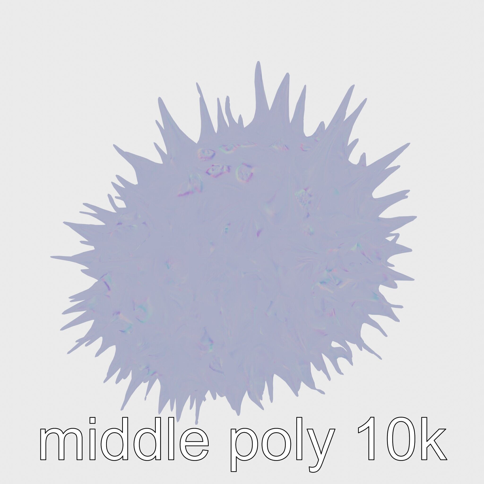 Venomous Fire Urchin with Spines Low-poly 3D model_18