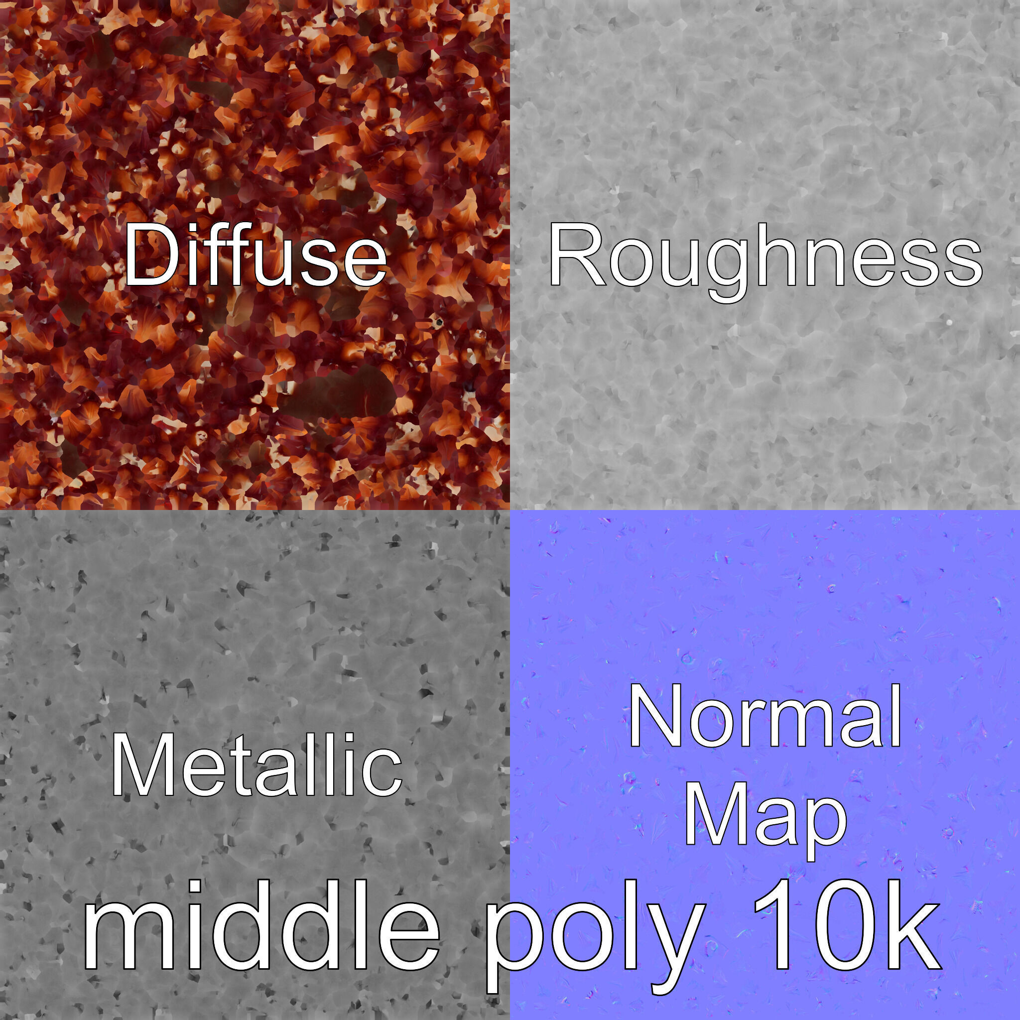 Venomous Fire Urchin with Spines Low-poly 3D model_15