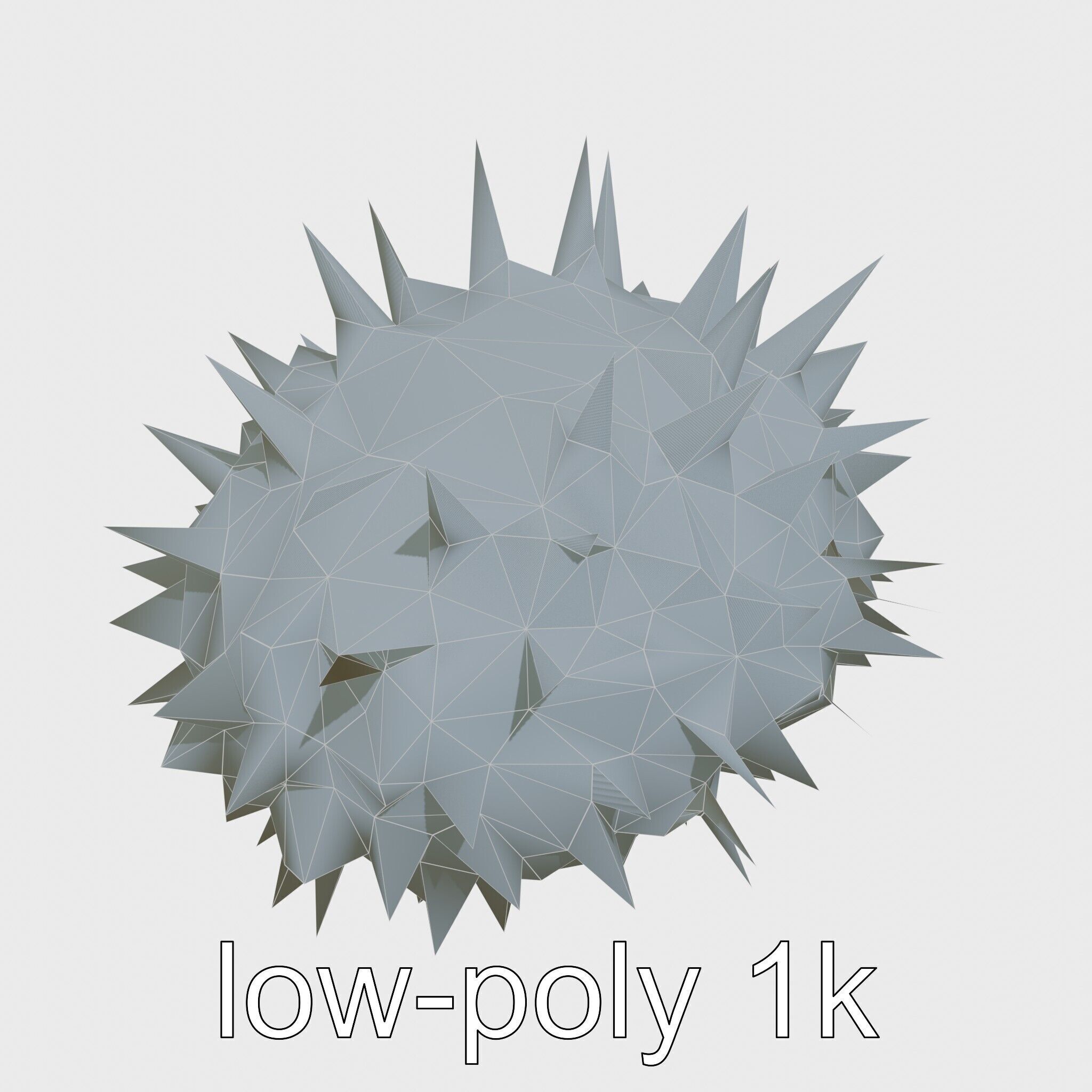 Venomous Fire Urchin with Spines Low-poly 3D model_27
