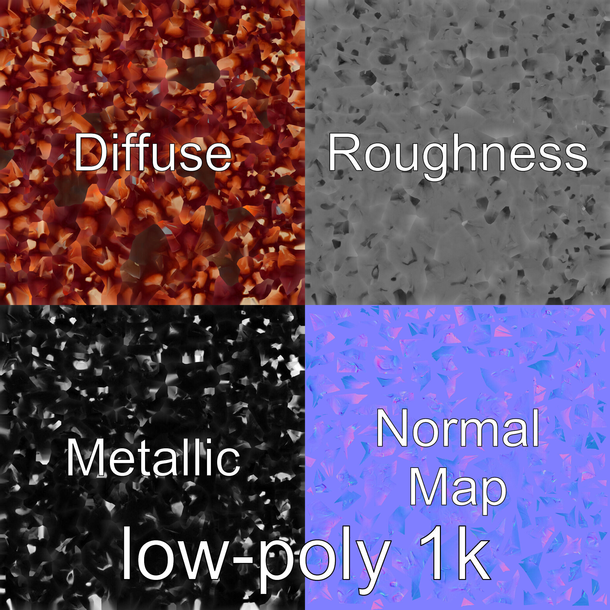 Venomous Fire Urchin with Spines Low-poly 3D model_1