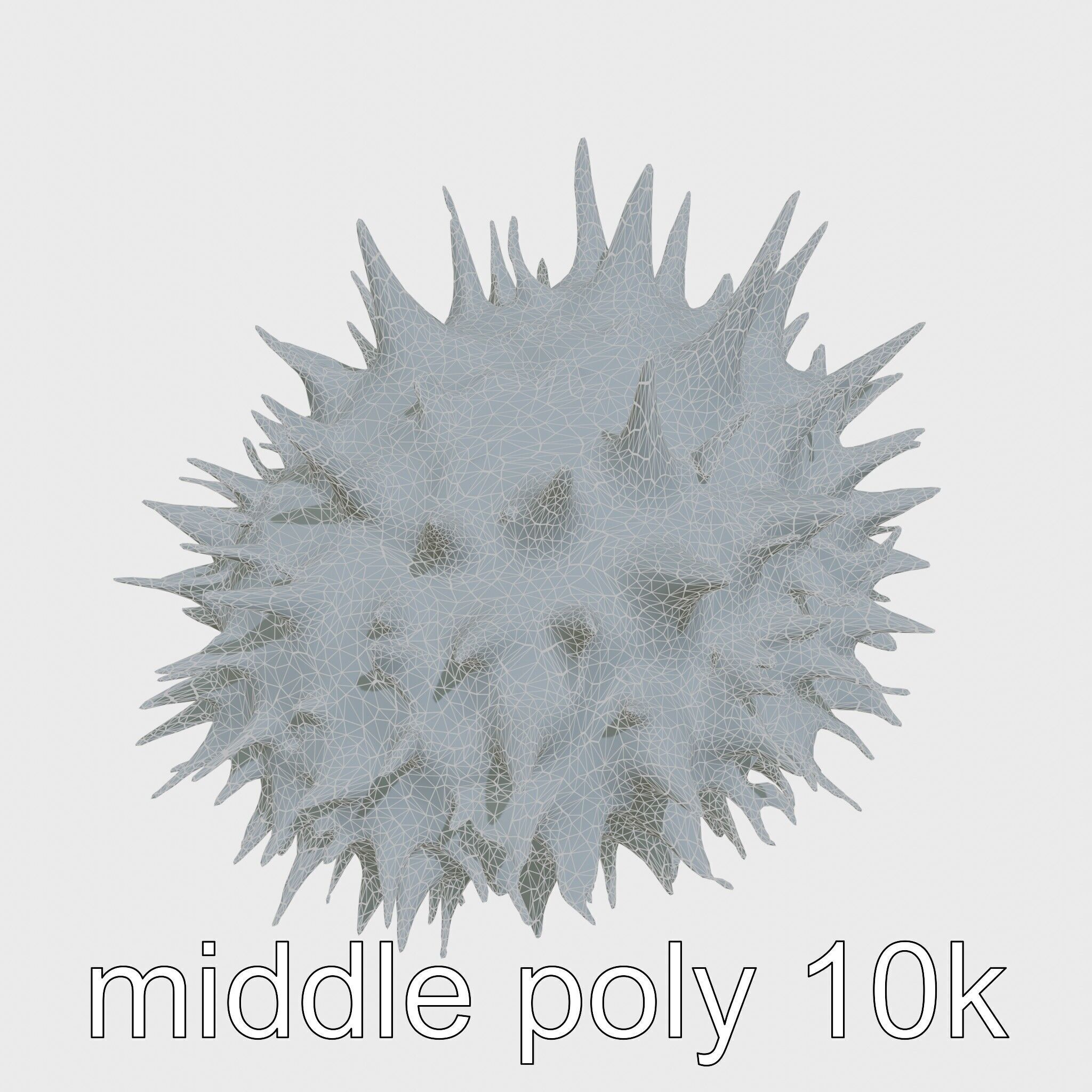 Venomous Fire Urchin with Spines Low-poly 3D model_30