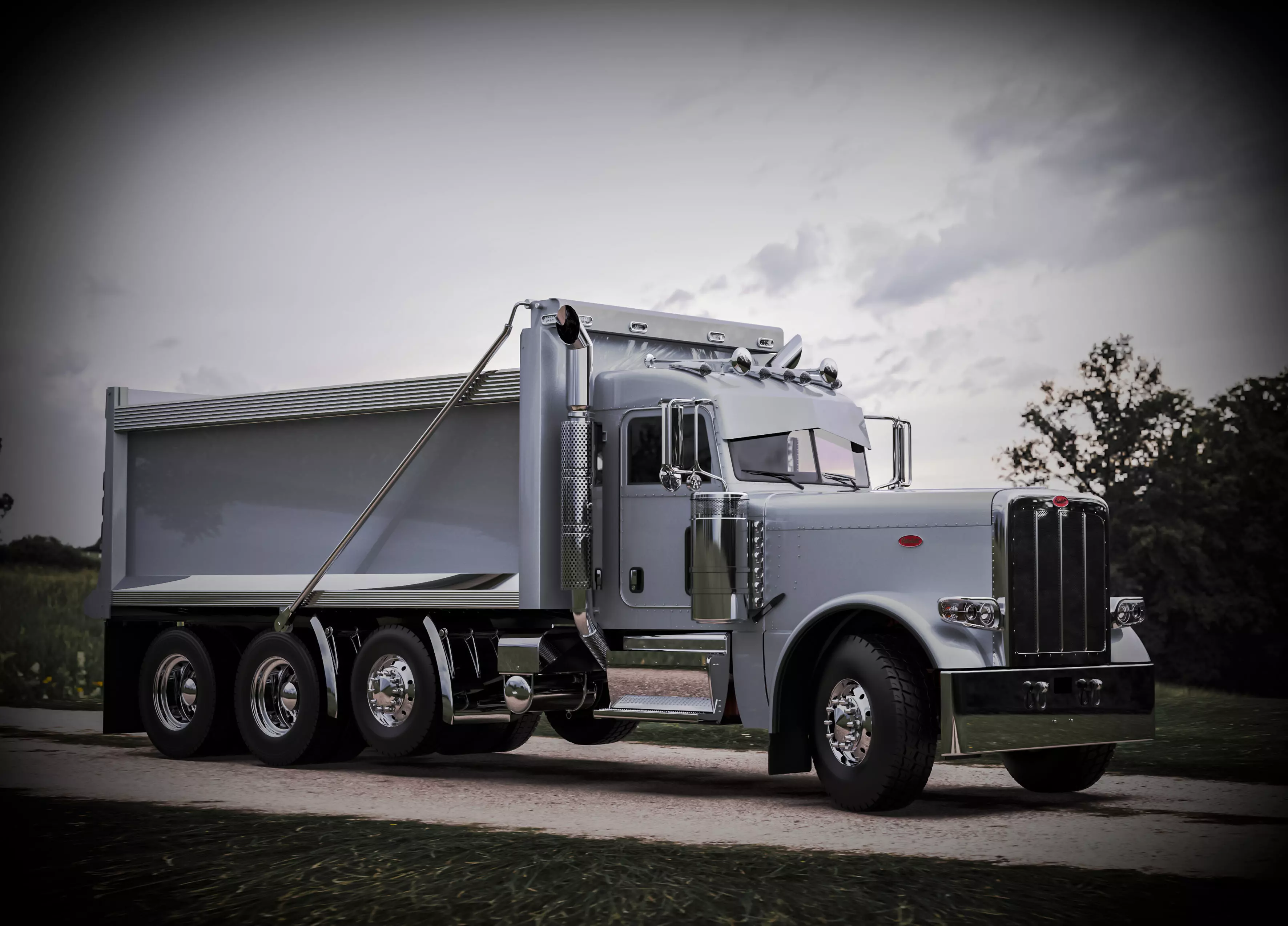 Peterbilt 389 Dump Truck 3D model_0