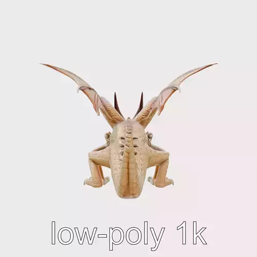 Venomous Wyvern Dragon with Detailed Wings and Textures