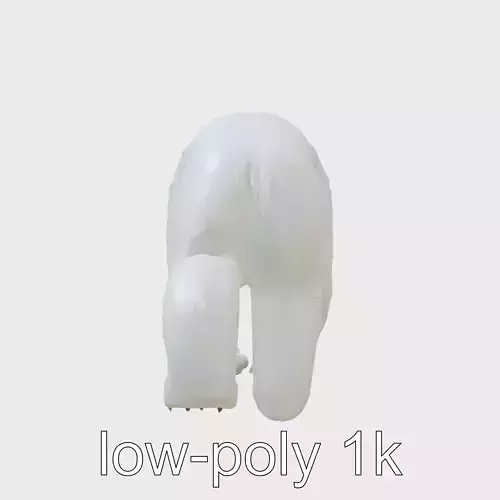 Yeti Creature Model with Fur Texture