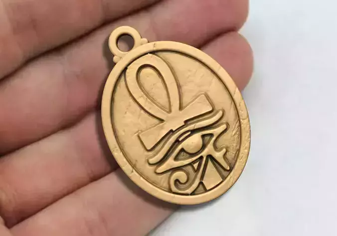 EYE HORUS ANKH CROSS PENDANT 3D print model