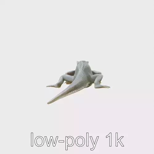 Basilisk Reptilian Creature 3D Model with Deadly Gaze Low-poly 3D model
