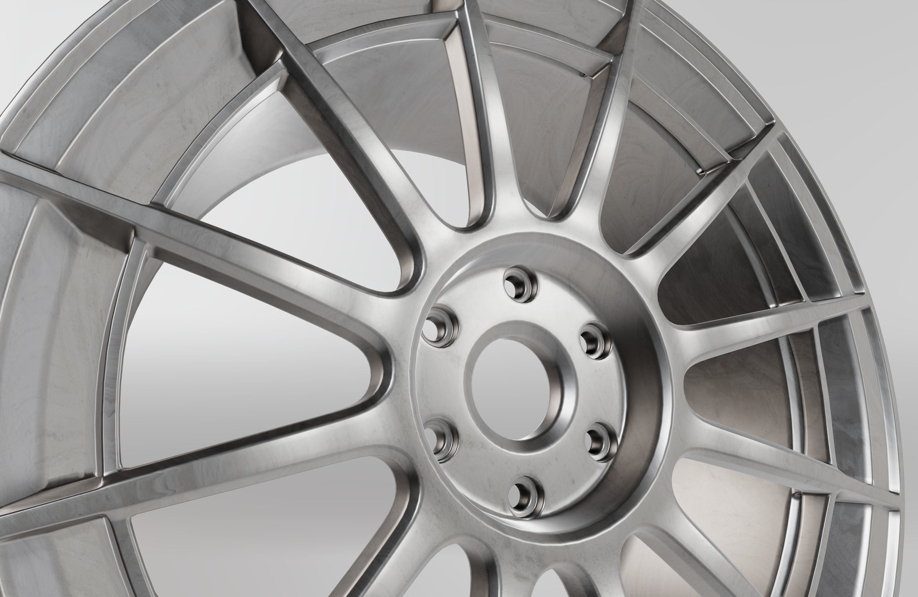 Enkei Spider NT03 Wheel Low-poly 3D model_3