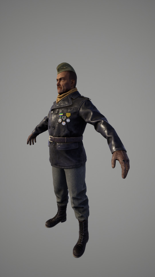 Officer Texture Next-Generation Character High-Quality Model 3D model_1