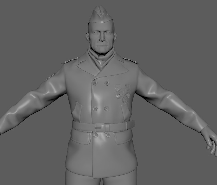 Officer Texture Next-Generation Character High-Quality Model 3D model_3
