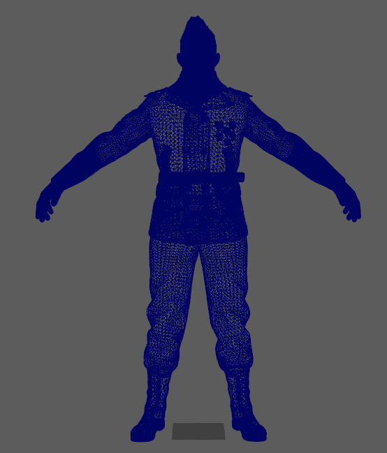 Officer Texture Next-Generation Character High-Quality Model 3D model_4