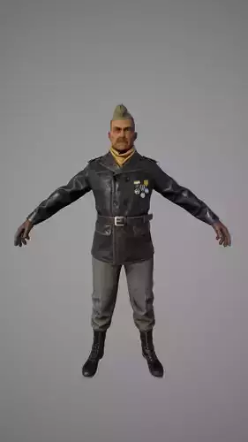 Officer Texture Next-Generation Character High-Quality Model 3D model