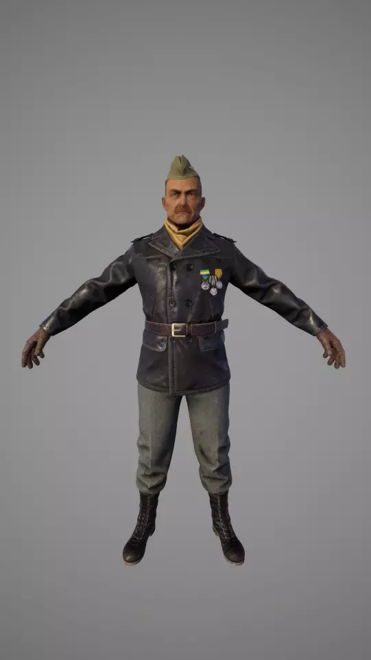 Officer Texture Next-Generation Character High-Quality Model 3D model_0