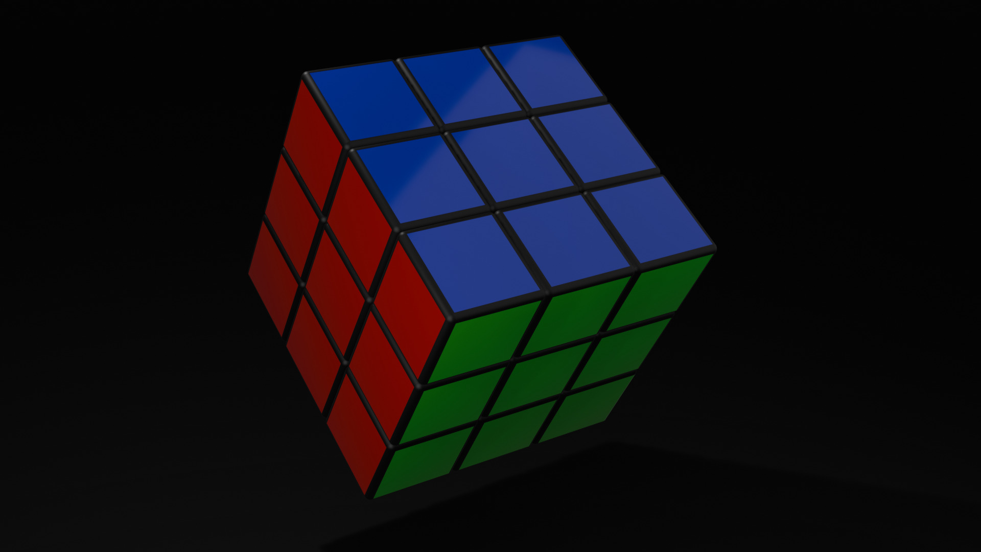 3D low poly Rubik Cube Low-poly 3D model_3