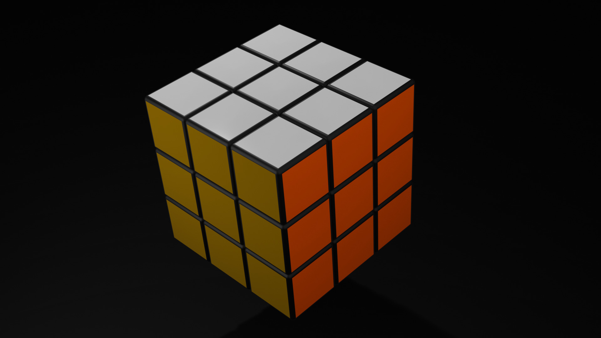 3D low poly Rubik Cube Low-poly 3D model_2