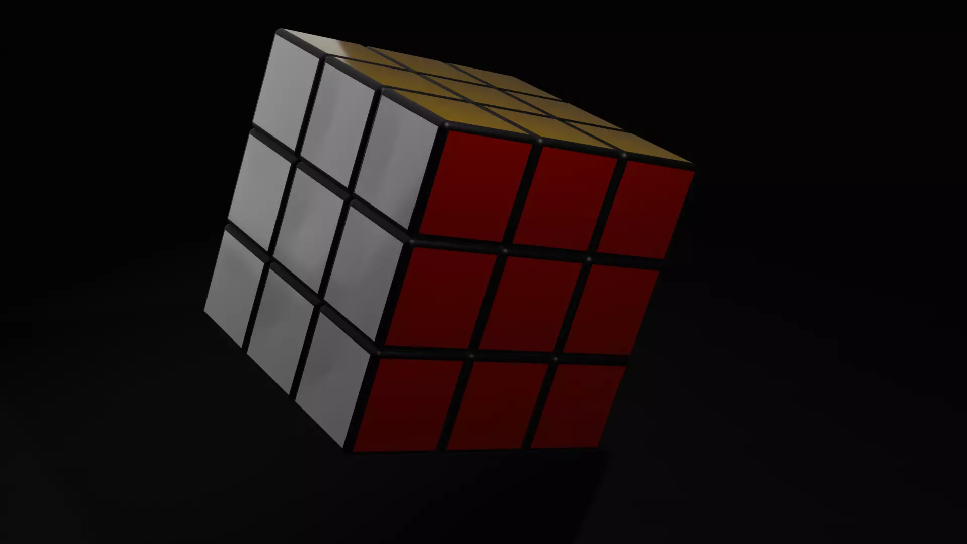 3D low poly Rubik Cube Low-poly 3D model_0