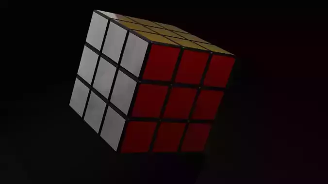  3D low poly Rubik Cube