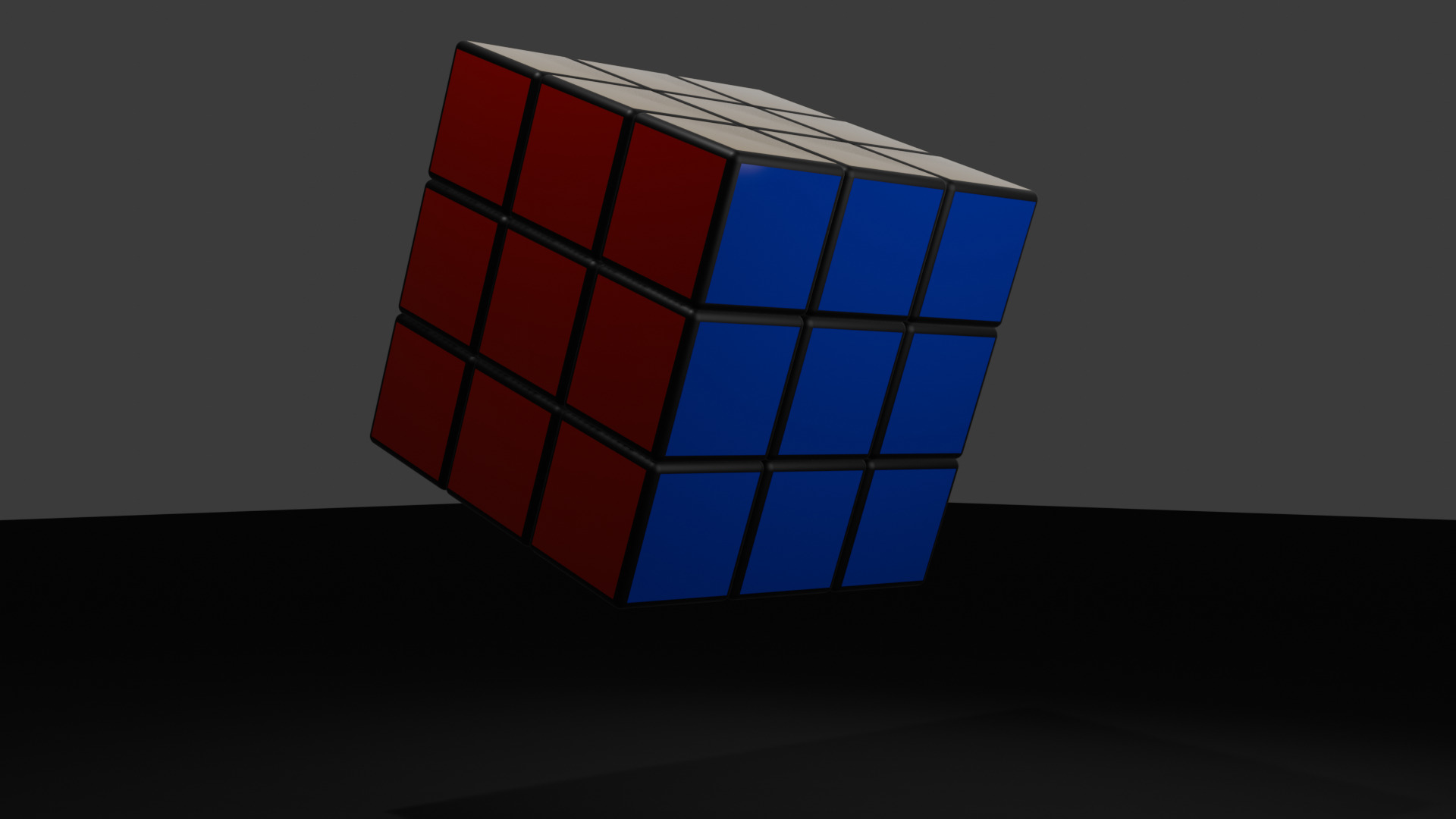 3D low poly Rubik Cube Low-poly 3D model_1