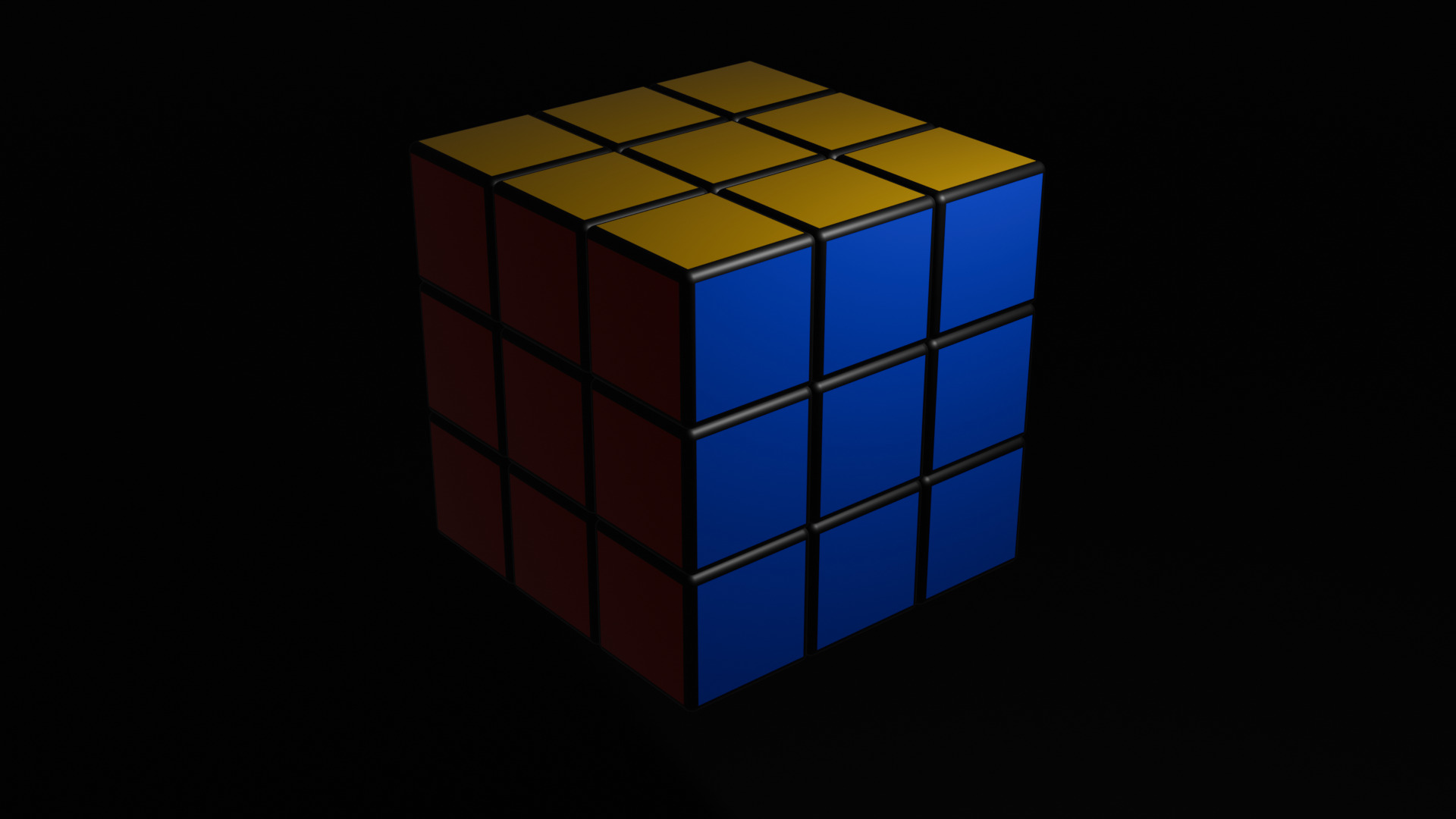3D low poly Rubik Cube Low-poly 3D model_4