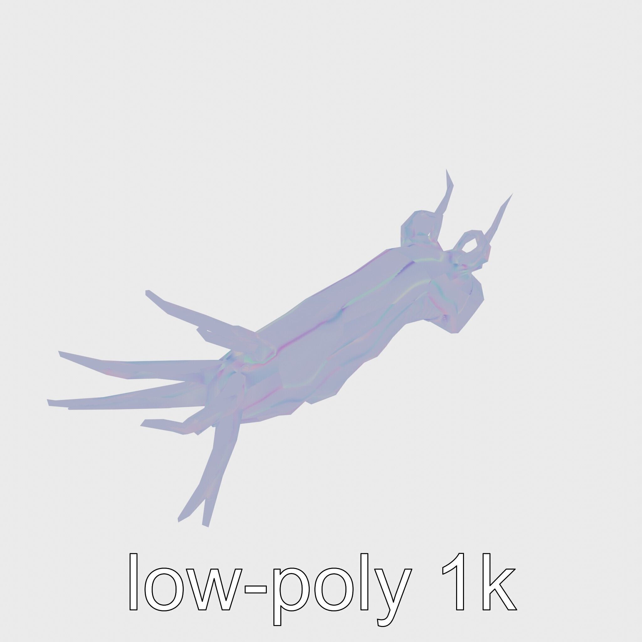 Spanish Dancer Nudibranch Flowing Appearance 3D Model Low-poly 3D model_11