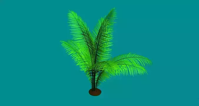Low Poly Palm Plant - Tropical Decor Model