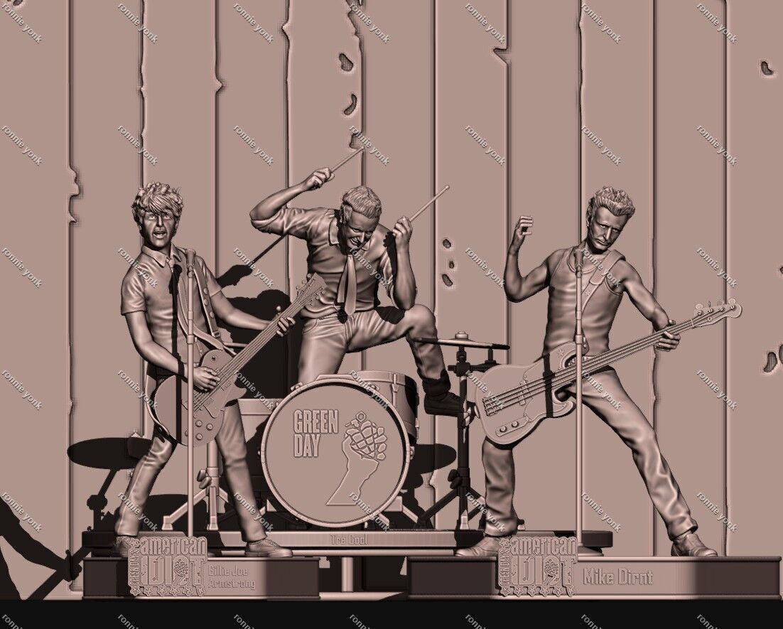 Tre Cool 3D Printable Figure 3D print model_5