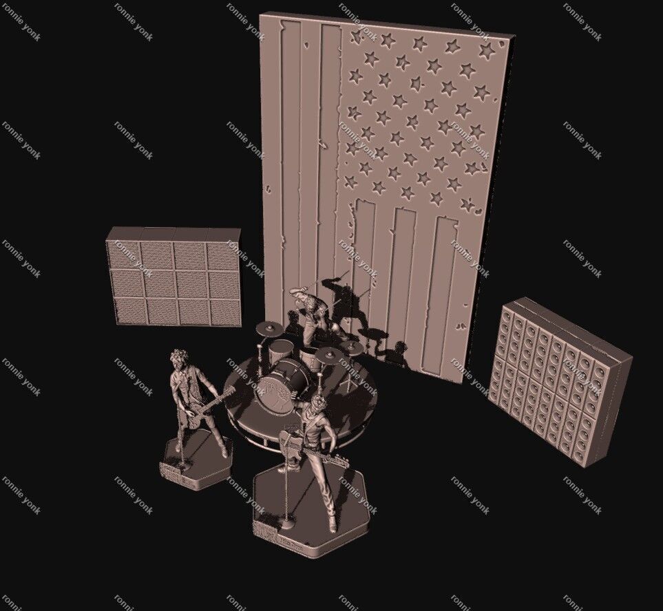 Tre Cool 3D Printable Figure 3D print model_4