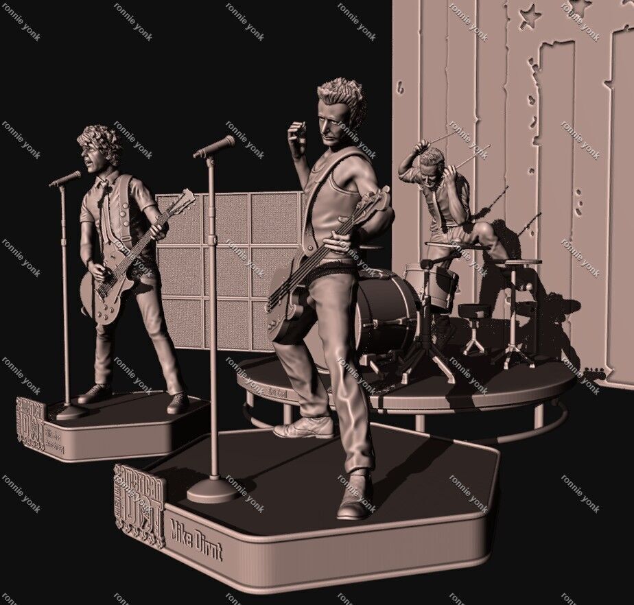 Tre Cool 3D Printable Figure 3D print model_21