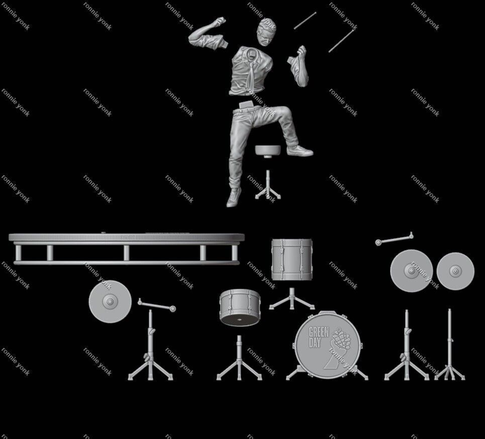 Tre Cool 3D Printable Figure 3D print model_2