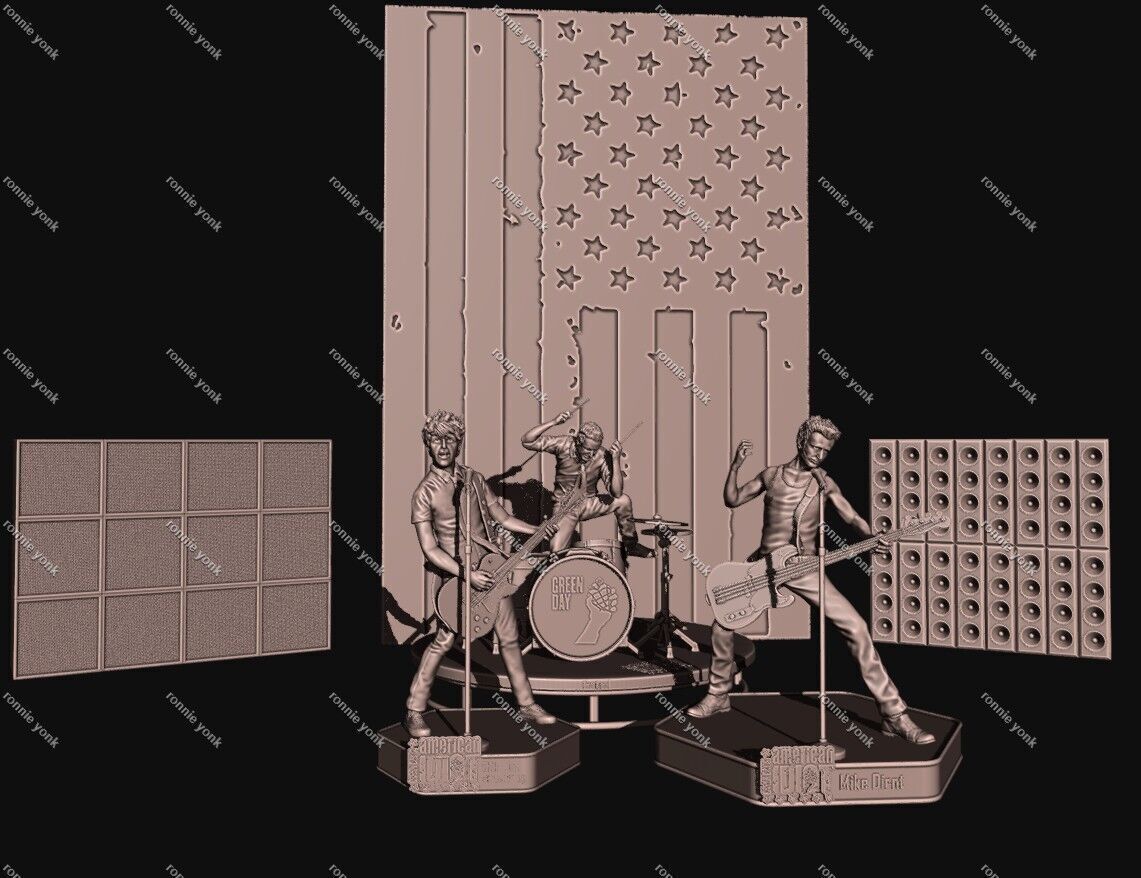 Tre Cool 3D Printable Figure 3D print model_6