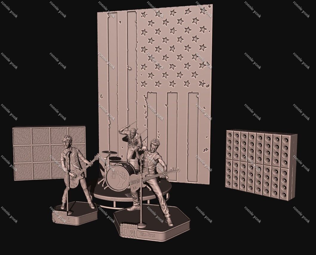 Tre Cool 3D Printable Figure 3D print model_7