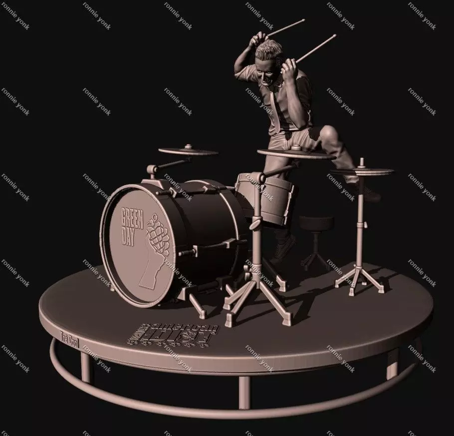 Tre Cool 3D Printable Figure 3D print model_0