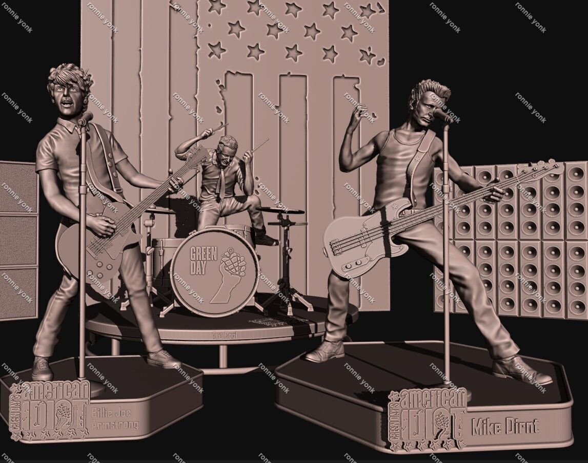 Tre Cool 3D Printable Figure 3D print model_8