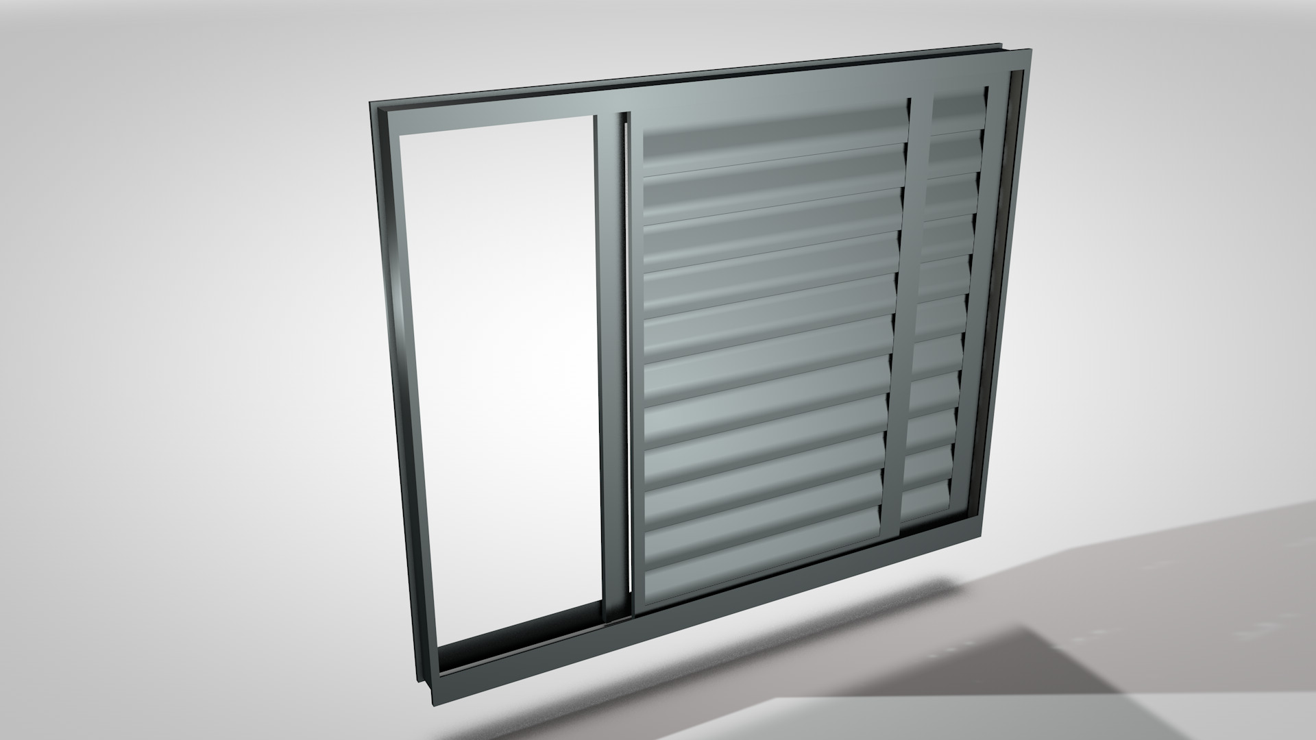 Aluminum Windows 3D model_7