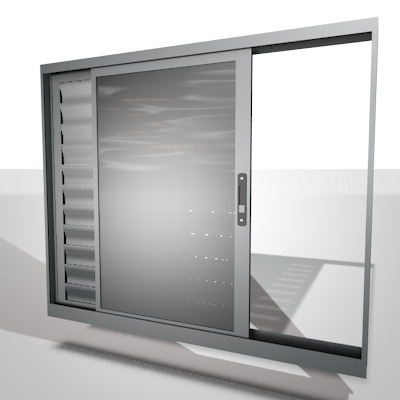 Aluminum Windows 3D model_5