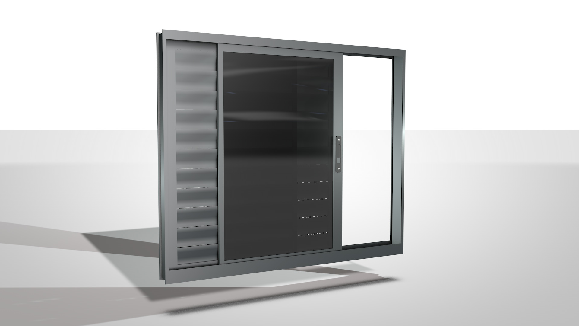 Aluminum Windows 3D model_4