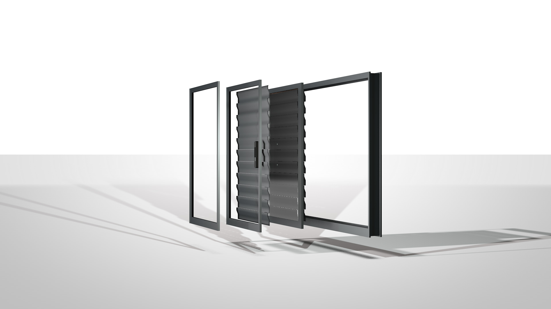 Aluminum Windows 3D model_8
