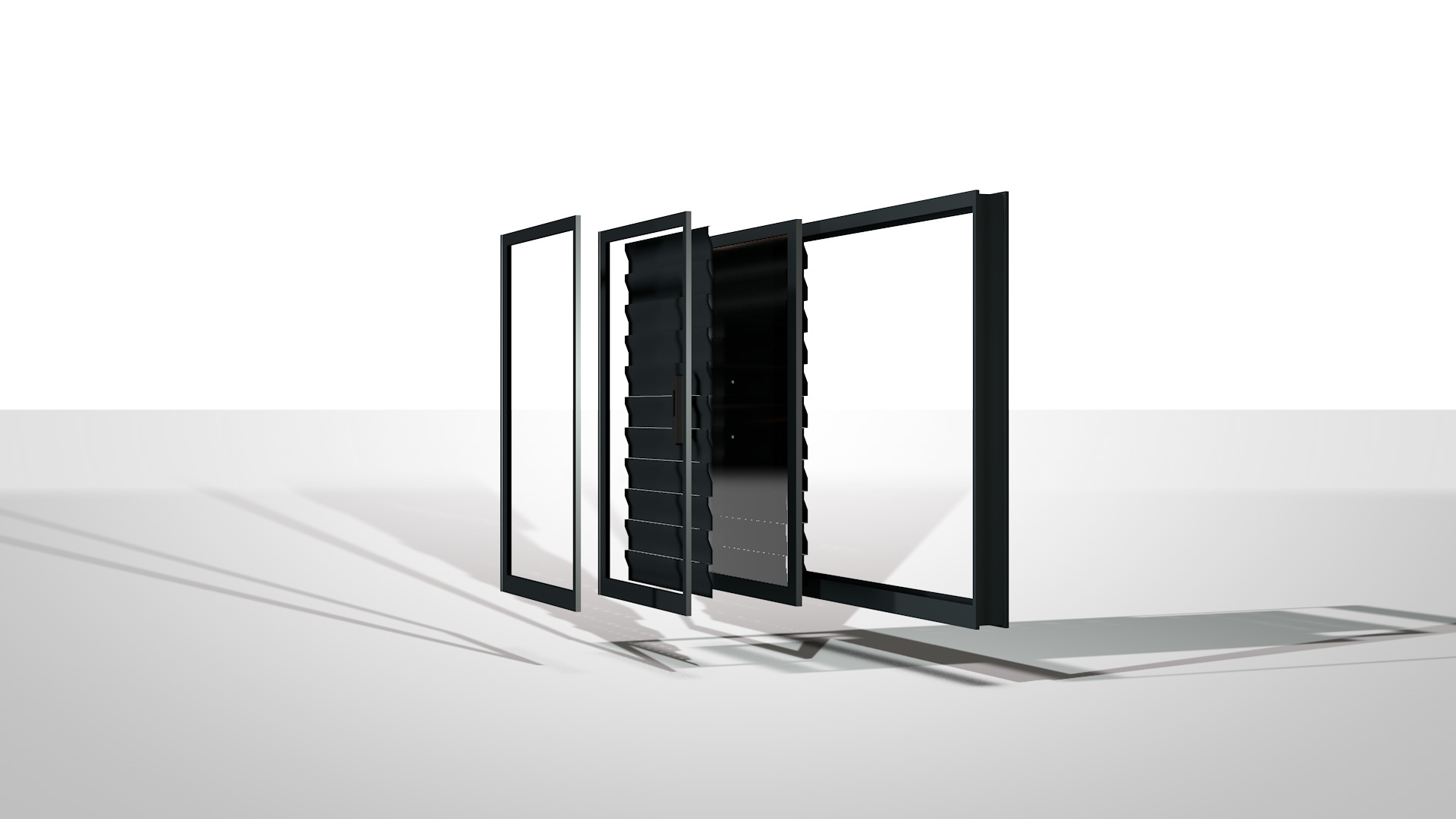 Aluminum Windows 3D model_1