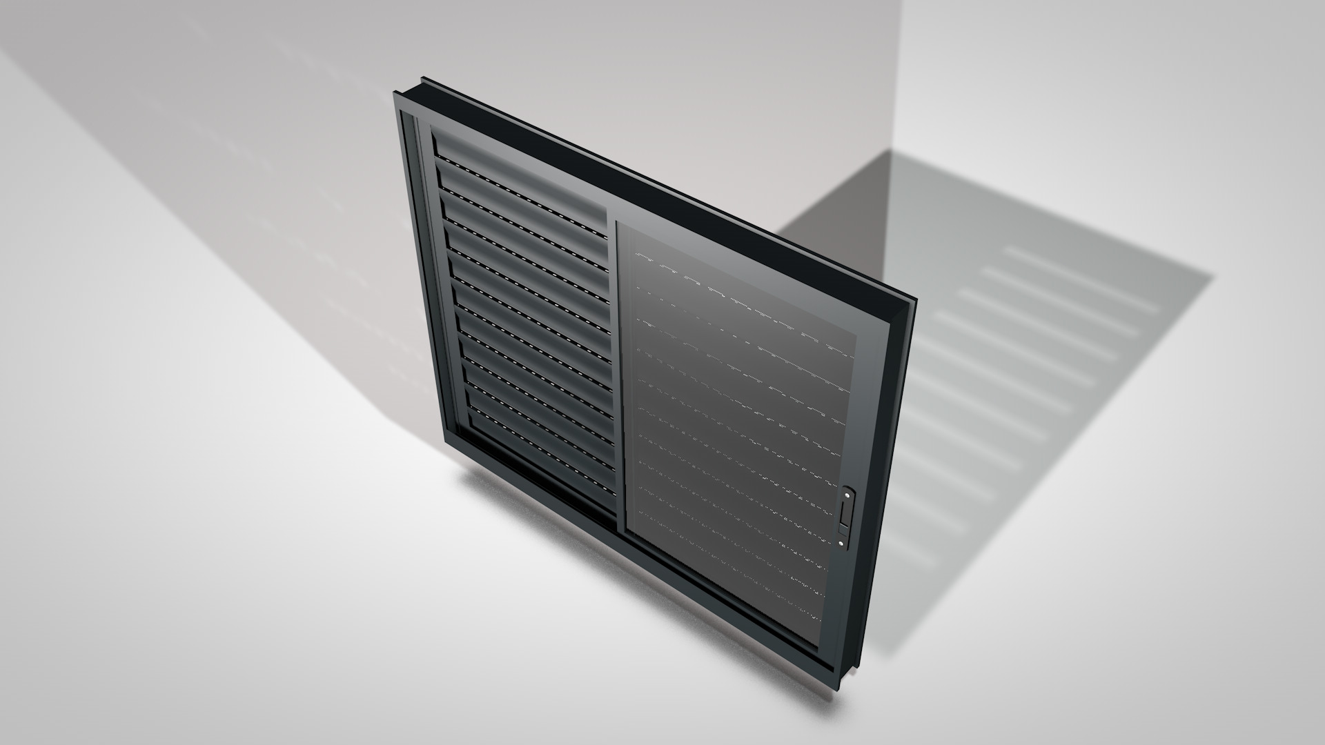 Aluminum Windows 3D model_3