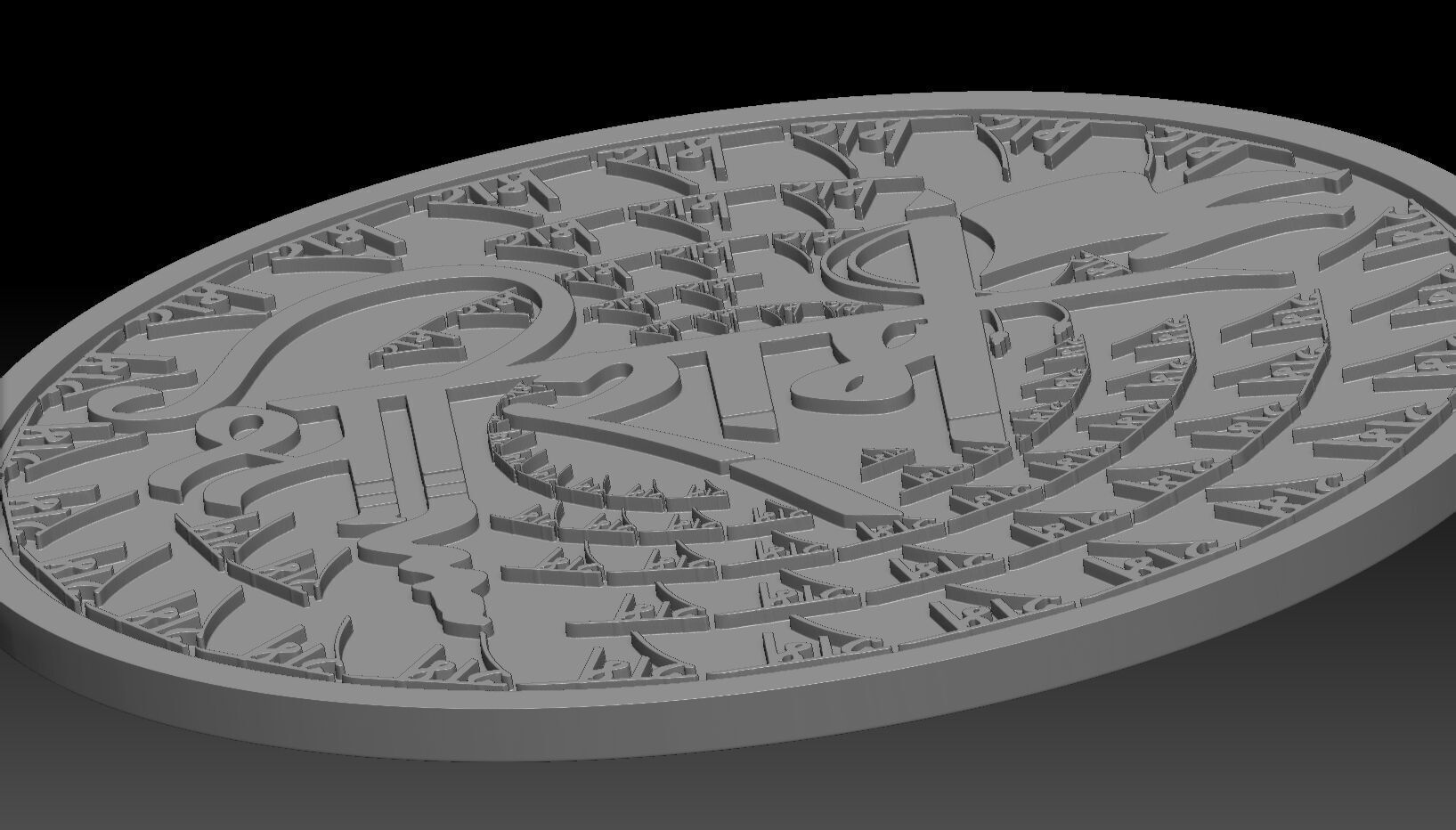 Ram ji coin 3d printing and CNC  3D print model_2