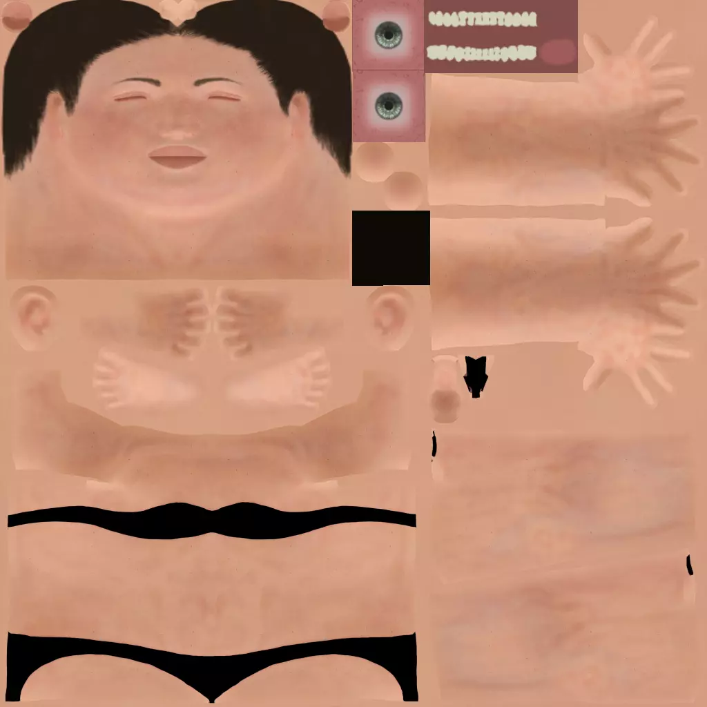 Alpha Bob hair Free 3D model