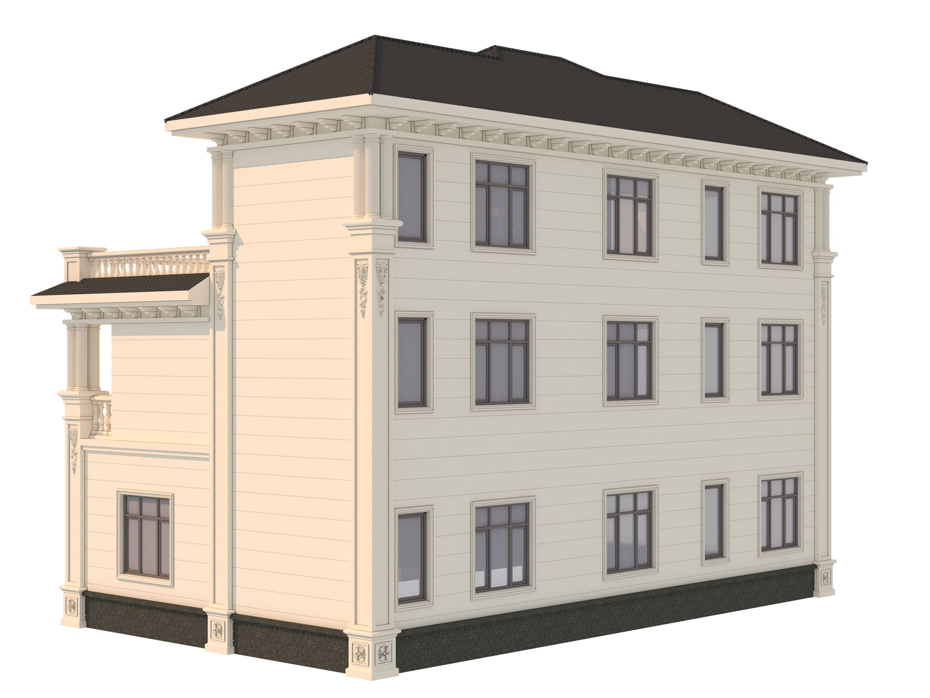 architecture luxury villa  3D model_4