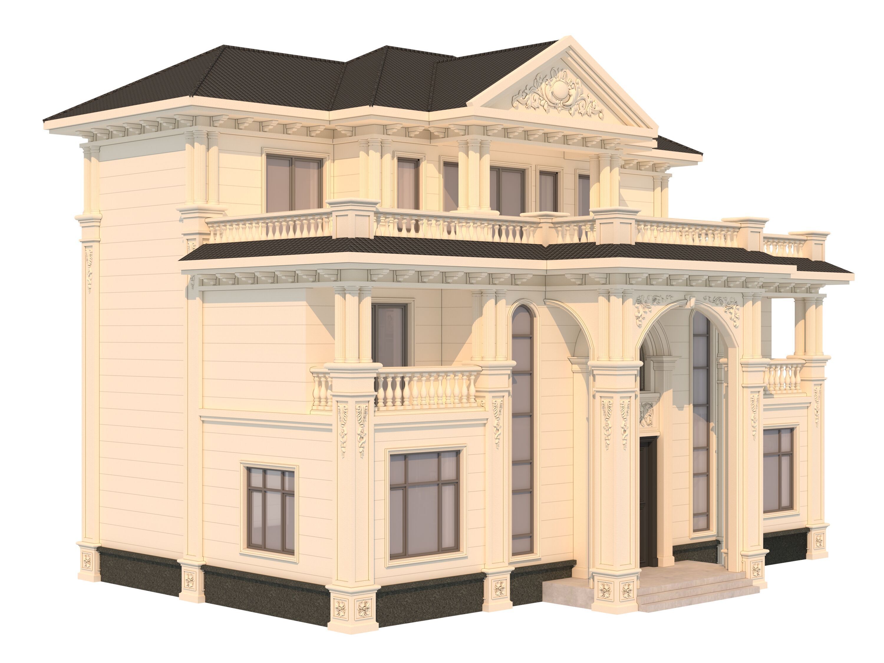 architecture luxury villa  3D model_5